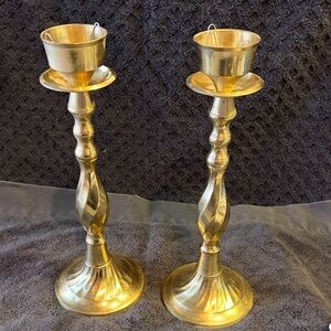 Elegant Gold Candle Holders